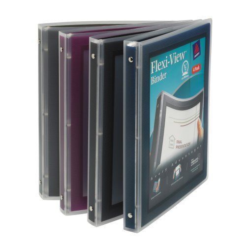 Avery(R) Flexi-View Binder, 1/2&#034; Ring, Assorted Colors New NWT