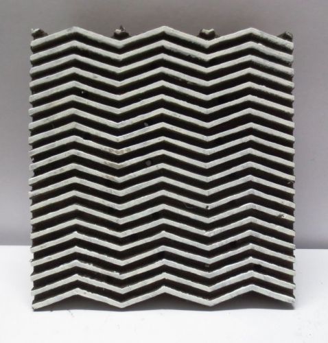 INDIAN WOODEN HAND CARVED TEXTILE PRINTING FABRIC BLOCK STAMP ZIG ZAG CHEVRON