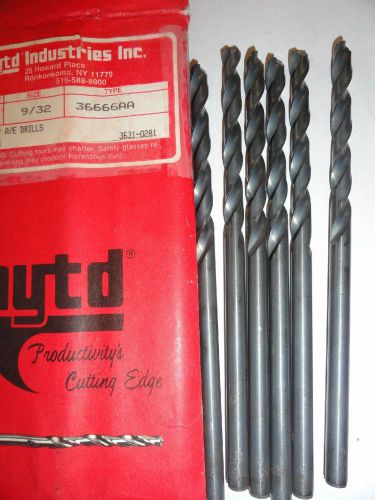 NYTD 9/32&#034; HSS 6&#034; Aircraft Extension Drill Bits, Type 36666AA, PN W-9017-F1