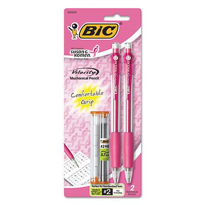 Velocity original mechanical pencil, .7mm, pink ribbon, pink/clear, 1 package for sale