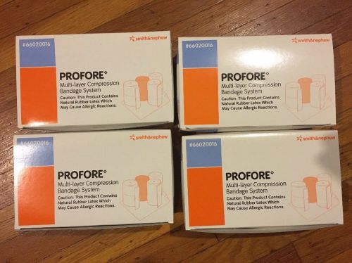 Lot Of 4 Smith &amp; Nephew Profore Multi-Layer Compression Bandage System Four Part
