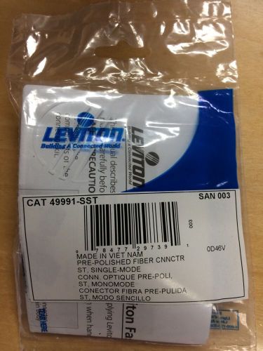 Leviton 49991-sst fastcam singlemode sm os2 st blue fiber optic connector for sale