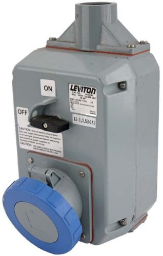 Leviton 560mi9s industrial mechanical interlock receptacle 60a 15hp 120/208vac for sale