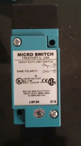 Honeywell micro switch lsa3k heavy duty limit switch, side actuator for sale