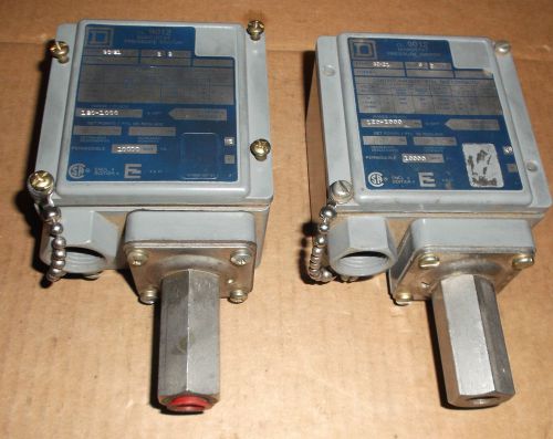Lot of 2 Square D 9012 Pressure Switch Type GOW21 120-1000PSI