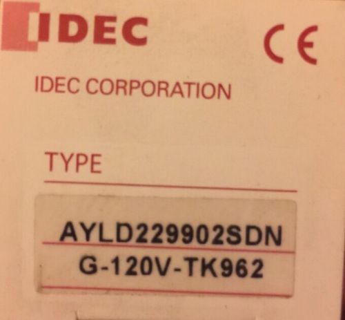 IDEC, AYLD229902SDN, G-120-TK962 New In Box