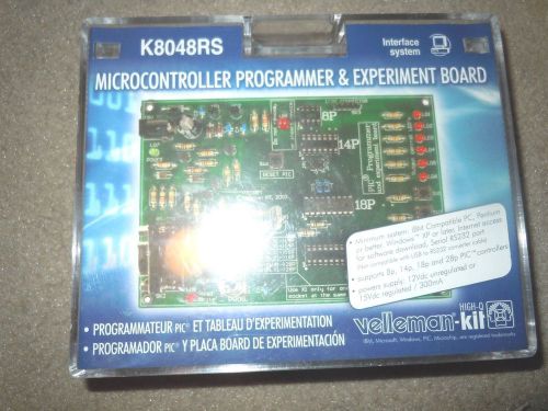 VELLEMAN KIT HIGH-Q MICROCONTROLLER PROGAMMER &amp; EXPERIMENT BOARD K8048RS NEW NIB