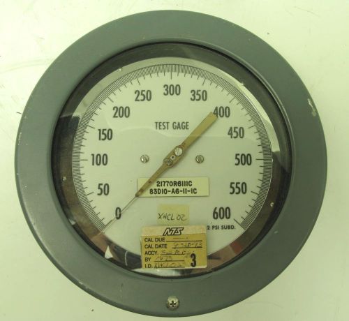 Robertshaw Acragage 600psi 7-1/2&#034; Test Gage 2psi subd USA pressure gauge sealed