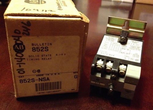 Allen-Bradley: 852S-NSA Solid State Timing Relay (0.1-5.0 sec) - New in Box!