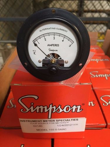 Ten (10) Simpson Model 155 0-5Aac Ampmeter # 02140
