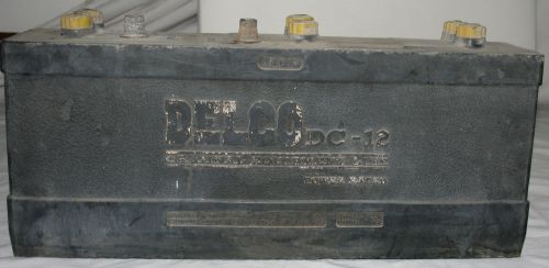 DELCO DC-12 - Old 12 Volt Battery - a Collectible - a Dirty Treasure - USED