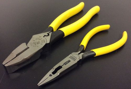 Klein Tools Side Cutting Pliers &amp; Connector Crimp Pliers D213-9NECR VDV026-049