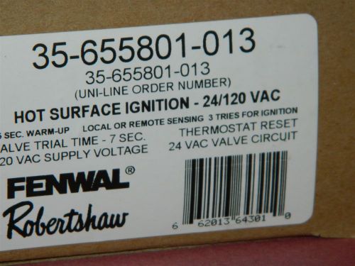 Robertshaw 36-655801-013 Hot Surface Ignition Automatic Ignition System
