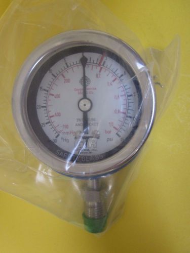 GTR Controls 25S Vacuum/Pressure Gauge Type 201, 25S-30-0-15M-1-0, 1/4&#034; Male VCR