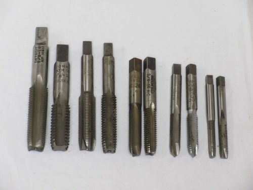 Set of ten taps nf &amp; nc: 5/8&#034;, 1/2&#034;, 3/8&#034;, 5/16&#034;, 1/4&#034; for sale