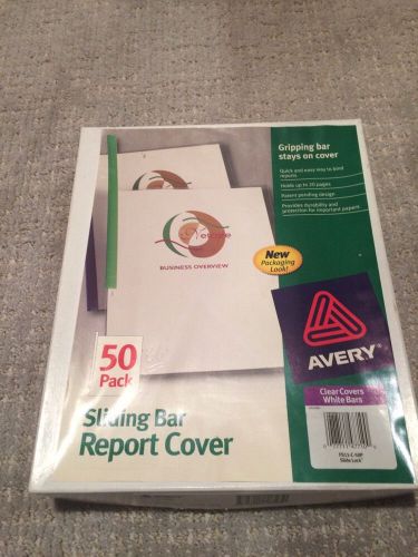 Lot Of 36 Avery Sliding Bar Report Covers Clear Plastic