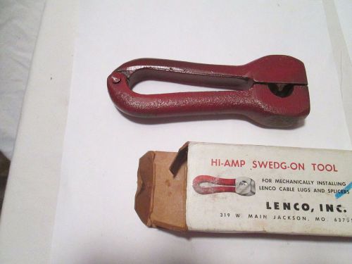 Swedg-On Tool Hi-Amp Cable Lugs and Splicer Crimper Lenco # 30