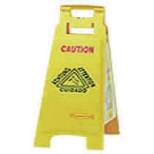 Floor Sign Multi-LinGual &#034;Caution&#034; 4-Sided Yellow 111 611400YL 086876123517