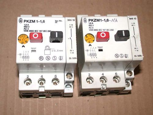 KLOCKNER MOELLER PKZM 1-1,6-Na NHi 10 660V 1,6A Manual Motor Starter Free S&amp;h