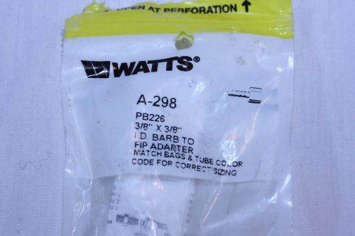 Brass Barb To FIP Adapter PB226 3/8&#034; x 3/8&#034; A-298 Watts