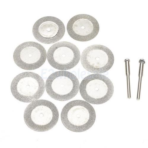 Set of 10pcs 16mm diamond cut off disc wheel rotary hobby craft tool with arbor for sale