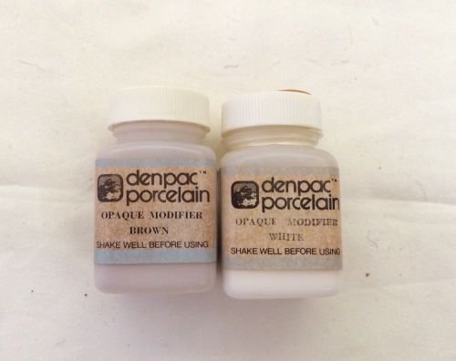 Denpac Porcelain, Opaque Modifier White And Brown, 28 Grams