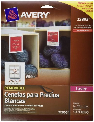 Avery Removable Shelf Tags for Laser Printers, 3x 2.25&#034;  Pk of 120 (22803) 360pc