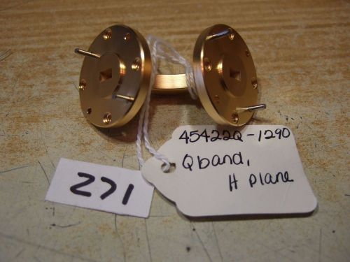 Waveguide Elbow - 90 Degrees, Q Band H Plane W22 - Gold - New