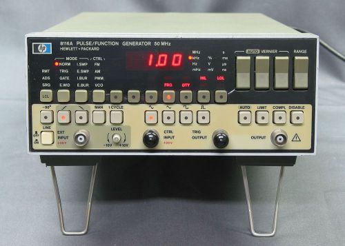 Hewlett packard hp 8116a-001 pulse function generator, 50mhz hpib tested good for sale