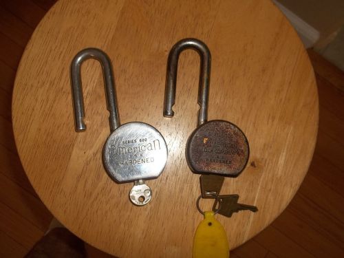 Series 600 and 700 american u.s.a hardened padlock (lock) with keys for sale