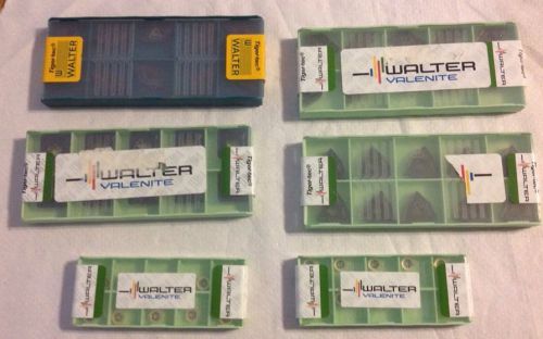 Walter valenite/ tiger tec inserts mixed lot of 6 boxes see description for sale