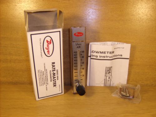 New dwyer 0 - 1 scale rate-master flowmeter w/ ss valve, rma-25-ssv for sale