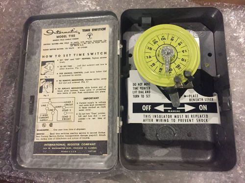 New Intermatic T103R Time Switch 24 HR Double Pole Single Throw 120 208 240 Volt