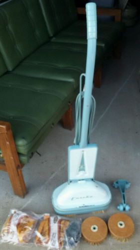Vintage eureka electric twin brush floor polisher-scrubber buffer-extra pads. for sale