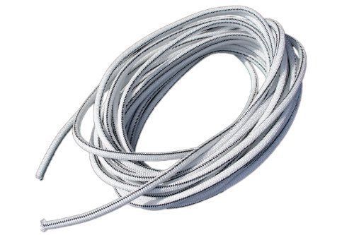 1/8&#034; x 100 White Shock Bungee Rubber Rope Cord - Woven Jacketed