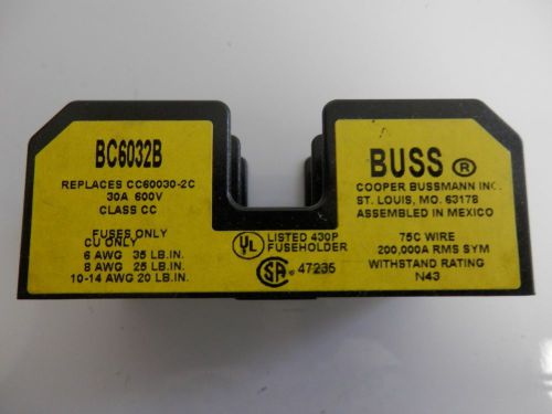 Buss BC6032B FUSE BLOCK (LOT OF 3) NEW. WITHOUT THE ORIGINAL PACK.
