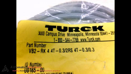 TURCK VB2-RK 4.4T-0.3/2RS 4T-0.3/0.3 SPLITTER CORDSET 4P F TO 4P M/M, NEW