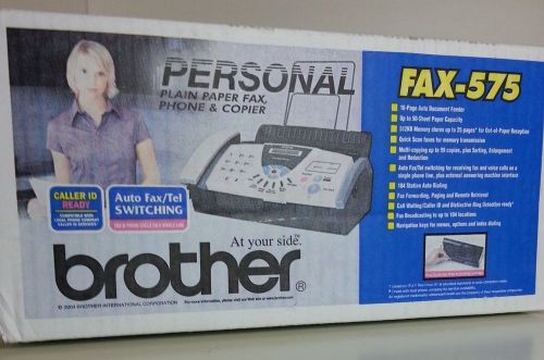 Brother FAX-575 Personal Fax, Phone, and Copier NEW IN BOX FACTORY SEALED