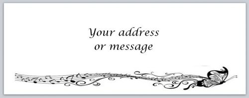30 Personalized Return Address Labels Music Notes Buy 3 get 1 free (bo761)