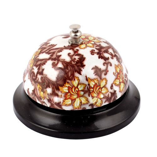 Flower Pattern Restaurant Hotel Counter Reception Service Call Bell White