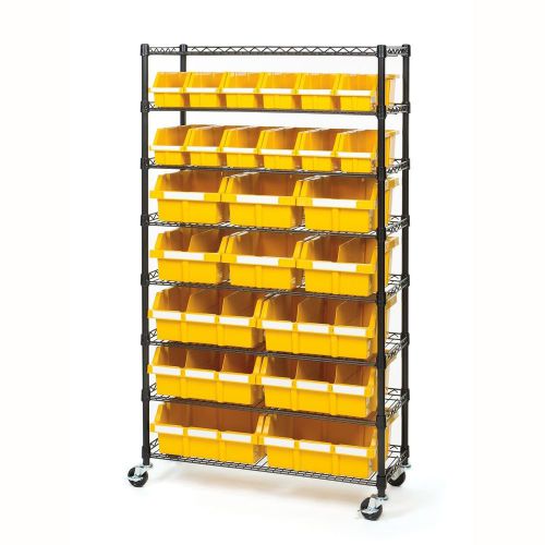 24-bin rack with wheels storage shelves bins organization organizer ab541608 for sale