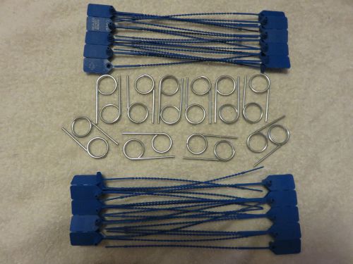 20 - fire extinguisher lock pins and 25 - tamper flag seals (you choose color) for sale