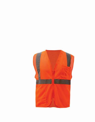 Class 2 mesh zip safety vest - orange for sale