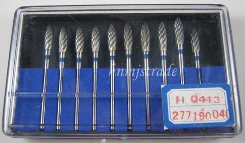 1 Box 10 Pcs Dentistry Steel Tungsten carbide burs Dental Equipment H4