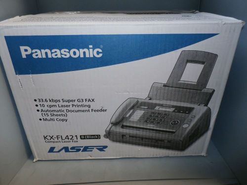 New Panasonic KX-FL421 Laser Fax Machine - Fax / Copier -  Digital - 33.6 Kbps