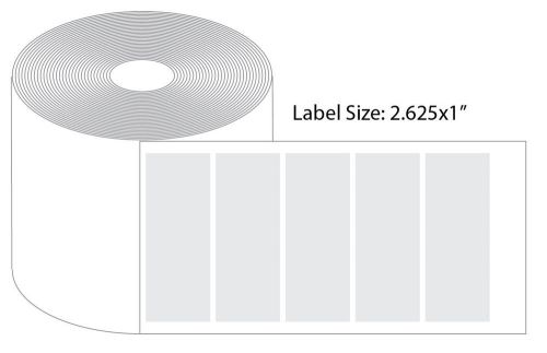 16,800 removable /semi-gloss white address price labels 1x 2-5/8&#034; laser inkjet for sale