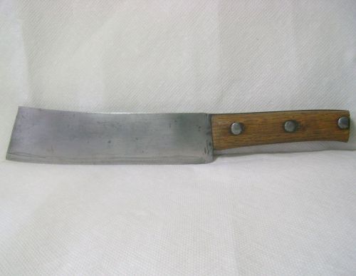 Antique circa 1886 butcher shop cleaver chef l. f. &amp; c. samuel lee 14&#034; knife for sale