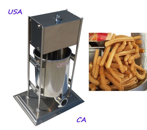 10LB Vertical Type Churros Maker Machine Stainless Cylinder Four Plate Adapters