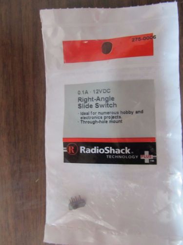 0.1A•12VDC Right-Angle Slide Switch #275-0006 By RadioShack