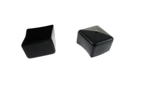 2 Pack  Square Black Vinyl Caps 1-3/4&#034; x 1-3/4&#034;- 1&#034; Tall         SVC-1.75-1